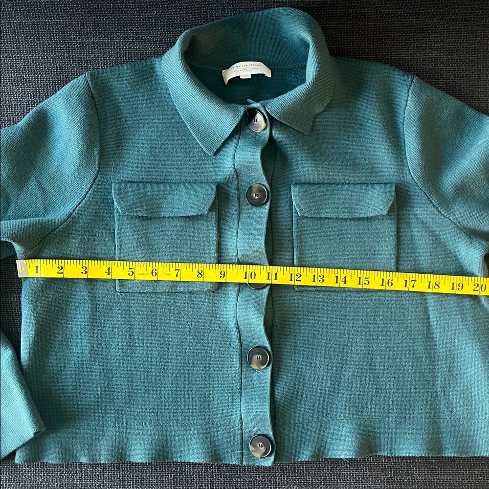 Sezane Green Women's Cardigan - Picture 7 of 9